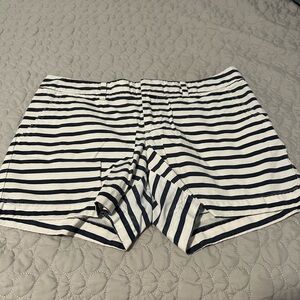 Tommy Hilfiger Navy & White Striped Shorts with Waistband Detail